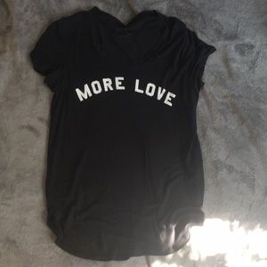 Black t-shirt with lettering
